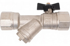 Kран шаровой для воды Bugatti с фильтром, Rp1" DN20 PN20 741 07410004 &mdash; Multielectrika