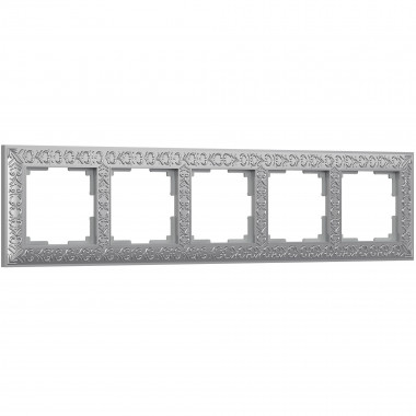 Рамка на 5 постов (матовый хром) WL07-Frame-05 — Multielectrika