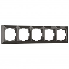 Рамка на 5 постов (серо-коричневый, basic) W0052007 &mdash; Multielectrika