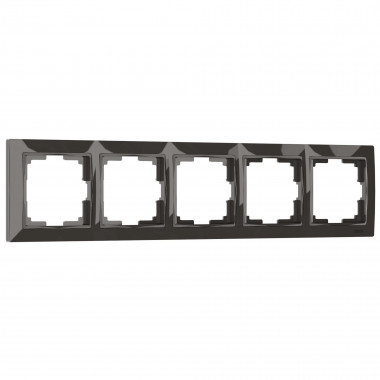 Рамка на 5 постов (серо-коричневый, basic) W0052007 — Multielectrika