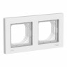 Рамка Systeme Electric AtlasDesign Aqua IP44 на 2 поста, белая