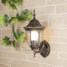 Уличный настенный светильник GL 1002U черное золото &mdash; Multielectrika