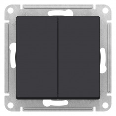 Переключатель двухклавишный Systeme Electric AtlasDesign перекрестный, 10А, карбон &mdash; Multielectrika