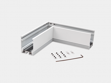 Коннектор угловой потолочный SY Белый  PCB Серебро SY-601901-CN-WH — Multielectrika