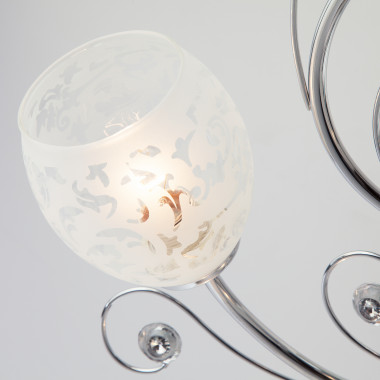 Потолочная люстра со стеклянными плафонами 9677/5 хром — Multielectrika