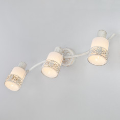 Спот с тремя плафонами 20025/3 белый с золотом &mdash; Multielectrika