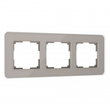 Рамка из стекла на 3 поста Elite дымчатый W0032417 &mdash; Multielectrika