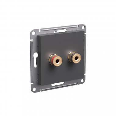 Аудиорозетка двойная Systeme Electric AtlasDesign базальт — Multielectrika