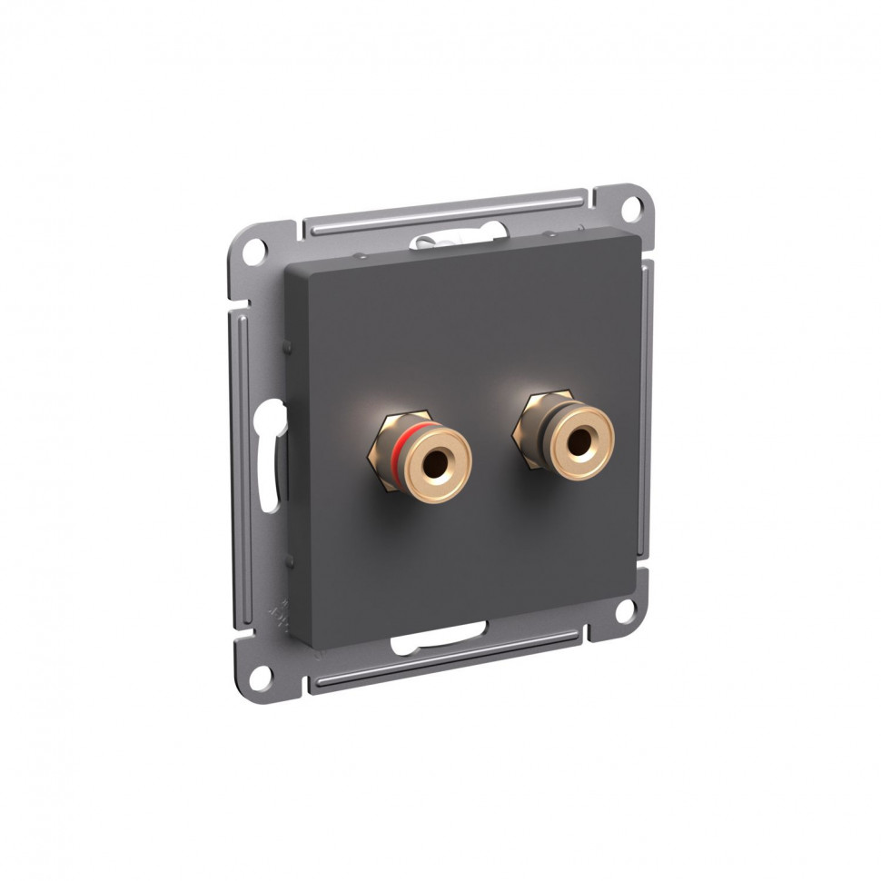 Аудиорозетка двойная Systeme Electric AtlasDesign базальт фото 1 — Multielectrika