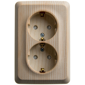 Розетка 2К+З угловая со шторками Сосна 16А Schneider Electric Этюд PA16-108D фото 1 — Multielectrika