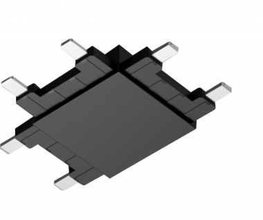 Коннектор угловой потолочный T, системы SLIM, черный, CN-SLIM-BL-T — Multielectrika