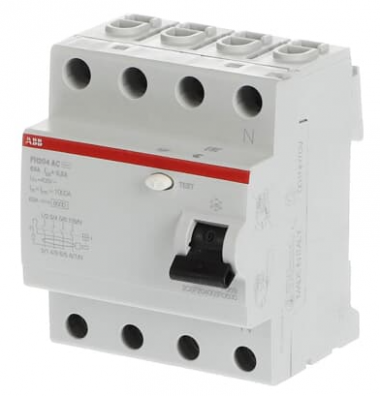 УЗО ABB FH204 AC-63/0,3 4-х полюсное тип AC 63A 300mA 2CSF204003R3630 — Multielectrika