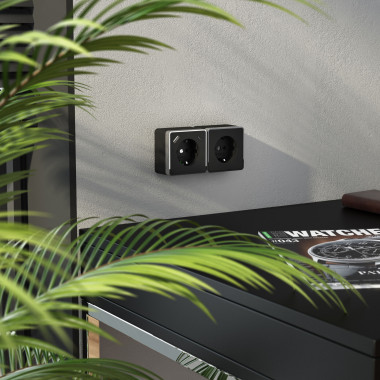 Розетка с заземлением, шторками и USB тип A+C Gallant чёрный хром W5071735 &mdash; Multielectrika