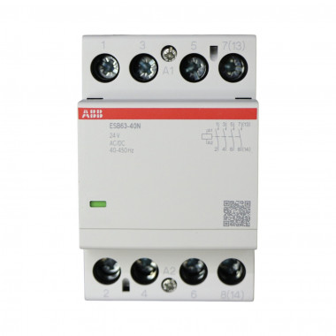 Контактор ESB63-40N-01 модульный (63А АС-1, 4НО), катушка 24В AC/DC ABB 1SAE351111R0140 &mdash; Multielectrika