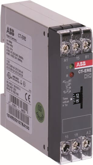 Реле времени АВВ CT-ERE 24/230B на включение 0,3-30мин 1 перекл. контакт 1SVR550107R5100  фото 1 — Multielectrika Реле времени АВВ CT-ERE 24/230B на включение 0,3-30мин 1 перекл. контакт 1SVR550107R5100  фото 1 — Multielectrika