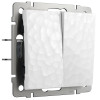 Выключатель двухклавишный (Hammer белый) W1220001 фото 1 &mdash; Multielectrika