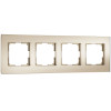 Рамка из стекла на 4 поста Senso шампань soft-touch W0043111 фото 1 &mdash; Multielectrika
