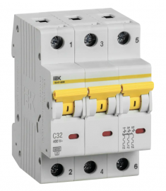Автоматический выключатель ВА 47-60M 3Р 32А 6 кА характеристика С IEK MVA31-3-032-C &mdash; Multielectrika