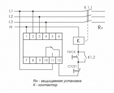 Реле напряжения (трёхфазный-АС / Ампер-16 / Контакт-1NO/NC) CP-730 — Multielectrika