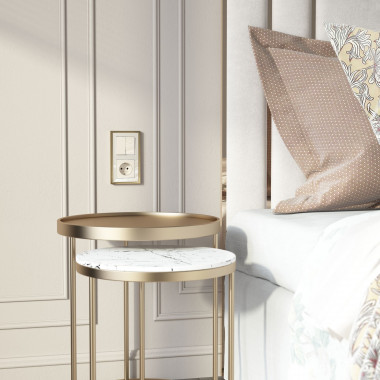 Выключатель двухклавишный (айвори акрил) W1120043 — Multielectrika