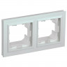 Рамка на 2 поста IP44 IEK Brite РУ-2-БрЖ-44 жемчуг