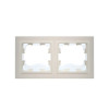 Рамка на 2 поста IP44 IEK Brite РУ-2-БрЖ-44 жемчуг фото 2 — Multielectrika