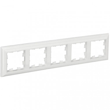Рамка на 5 поста IEK Brite РУ-5-Бр белый/белый — Multielectrika