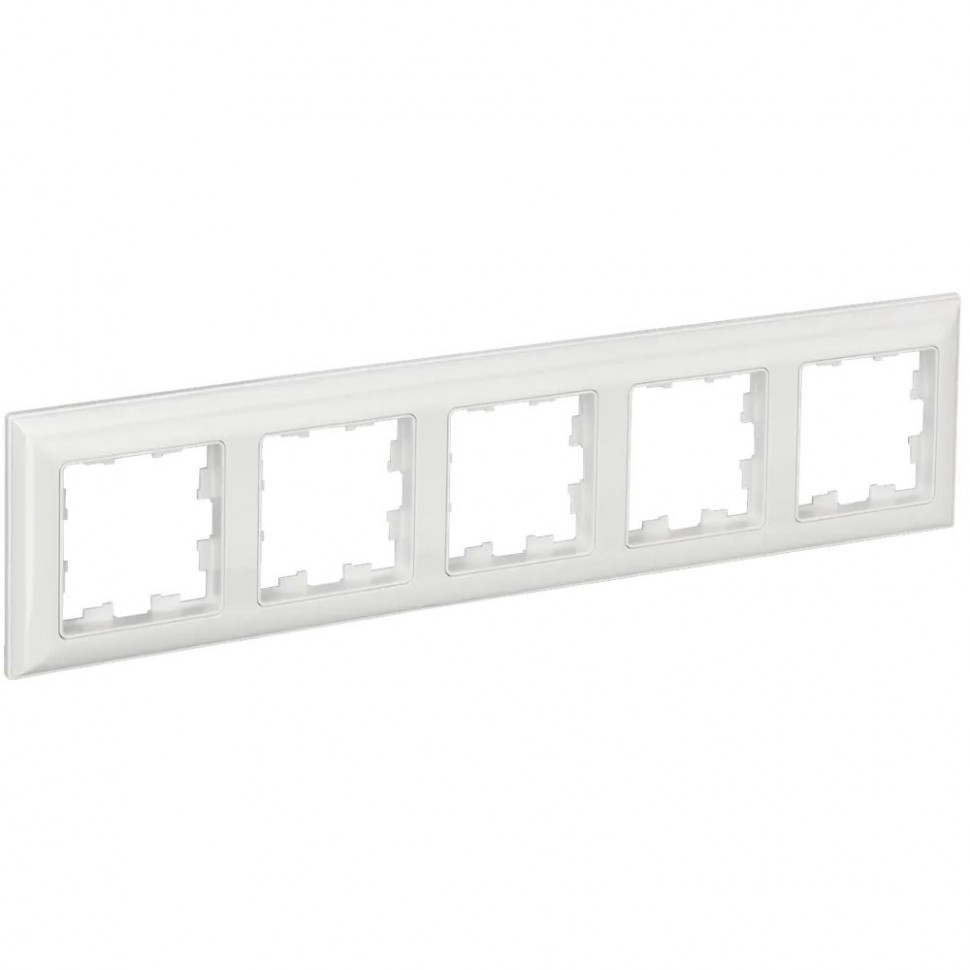 Рамка на 5 поста IEK Brite РУ-5-Бр белый/белый фото 1 — Multielectrika