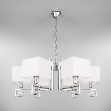 Подвесная люстра с абажурами 60115/6 хром — Multielectrika