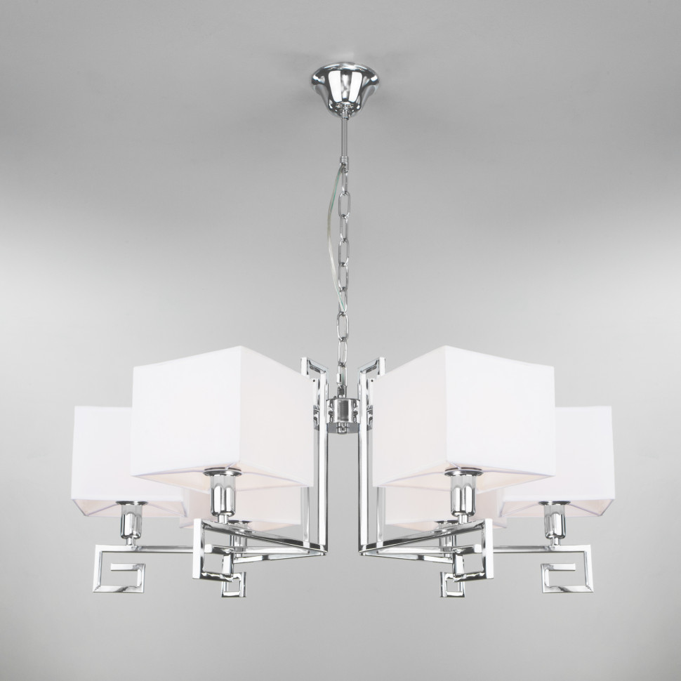 Подвесная люстра с абажурами 60115/6 хром фото 1 — Multielectrika