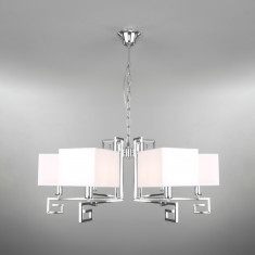 Подвесная люстра с абажурами 60115/6 хром &mdash; Multielectrika