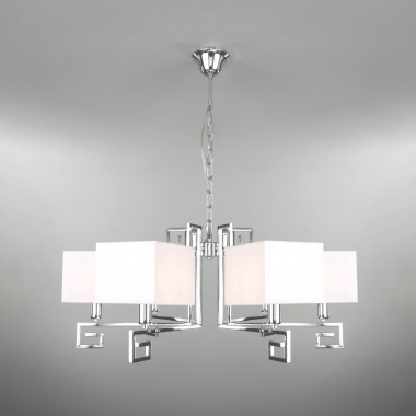 Подвесная люстра с абажурами 60115/6 хром — Multielectrika