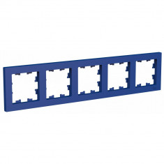 Рамка на 5 постов Systeme Electric AtlasDesign универсальная, аквамарин &mdash; Multielectrika