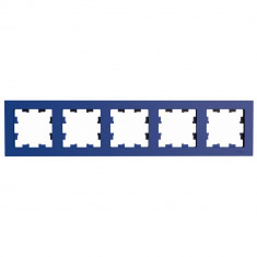 Рамка на 5 постов Systeme Electric AtlasDesign универсальная, аквамарин &mdash; Multielectrika