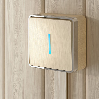 Выключатель одноклавишный с подсветкой Gallant шампань рифленый W5010110 &mdash; Multielectrika