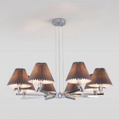 Подвесная люстра с декоративными абажурами 60136/8 хром/графит &mdash; Multielectrika
