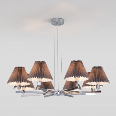 Подвесная люстра с декоративными абажурами 60136/8 хром/графит — Multielectrika