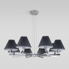 Подвесная люстра с декоративными абажурами 60136/8 хром/графит &mdash; Multielectrika