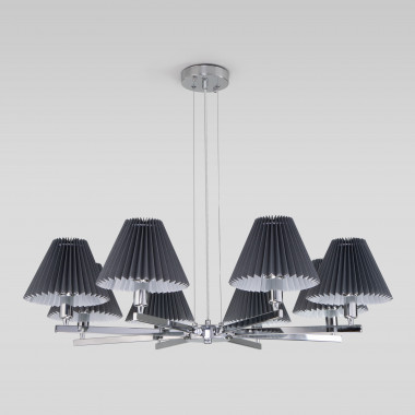 Подвесная люстра с декоративными абажурами 60136/8 хром/графит — Multielectrika