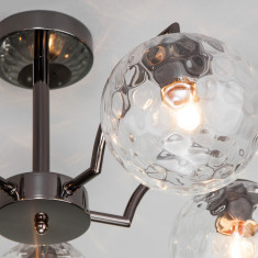 Потолочная люстра со стеклянными плафонами 30178/5 черный жемчуг &mdash; Multielectrika