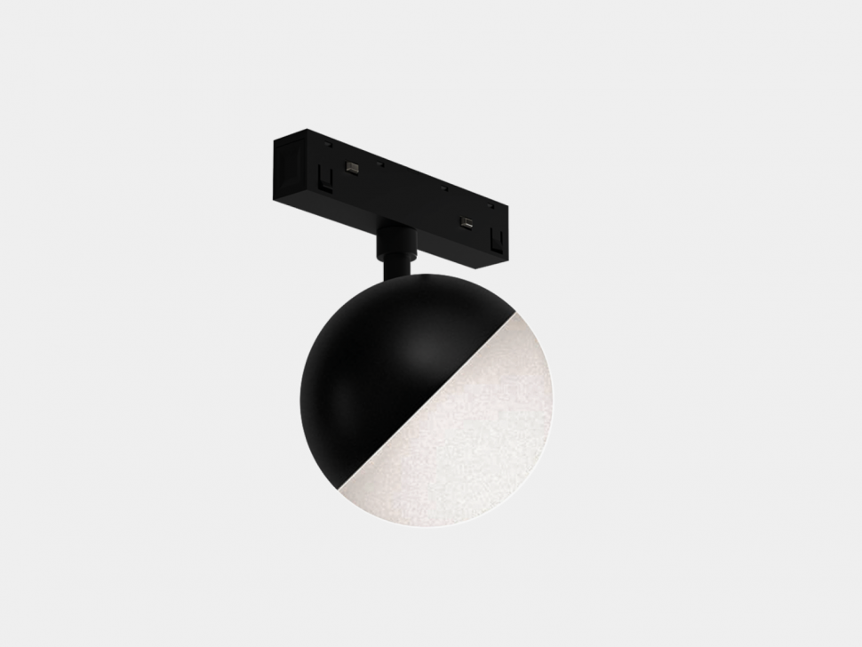 SY-LINK-SFBL-10-NW, накладной светильник-шар металл+стекло, черный, 10Вт, 48В, 4000К фото 1 — Multielectrika