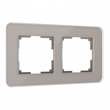 Рамка из стекла на 2 поста Elite дымчатый W0022417 &mdash; Multielectrika