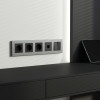 Рамка из поликарбоната на 5 постов Slab серебро софт W0052965 фото 2 &mdash; Multielectrika