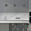 Рамка из поликарбоната на 5 постов Slab серебро софт W0052965 фото 3 &mdash; Multielectrika