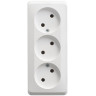 Розетка 3К без шторок 16А 250B Белая Schneider Electric Этюд  PA16-009B