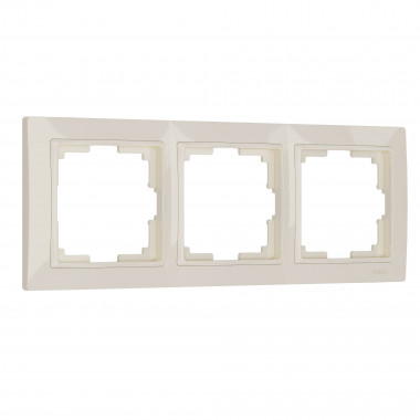 Рамка из поликарбоната на 3 поста Snabb Basic слоновая кость W0032003 &mdash; Multielectrika