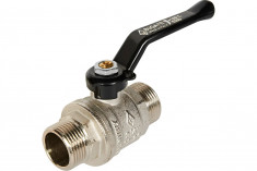 Кран шаровой BUGATTI Oregon 03250024 рычаг алюминий 3/4 - 3/4 НР - НР резьба RG008TC8LVPSTL &mdash; Multielectrika