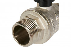 Кран шаровой BUGATTI Oregon 03250024 рычаг алюминий 3/4 - 3/4 НР - НР резьба RG008TC8LVPSTL &mdash; Multielectrika