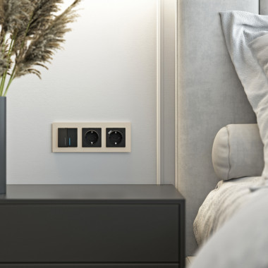 Рамка из стекла на 3 поста Senso шампань soft-touch W0033111 &mdash; Multielectrika