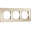 Рамка из стекла на 3 поста Senso шампань soft-touch W0033111 фото 1 &mdash; Multielectrika